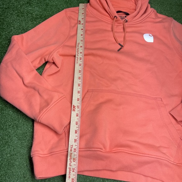 Carhartt Women's Relaxed Fit Midweight Hoodie - Size XL(16-18) Salmon / Orange - Picture 6 of 9